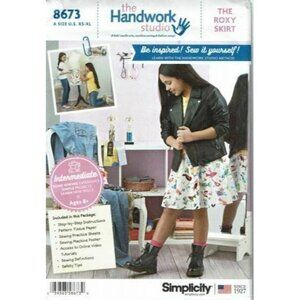Simplicity Sewing Pattern 8673 Girls Roxy Skirt Size XS-XL